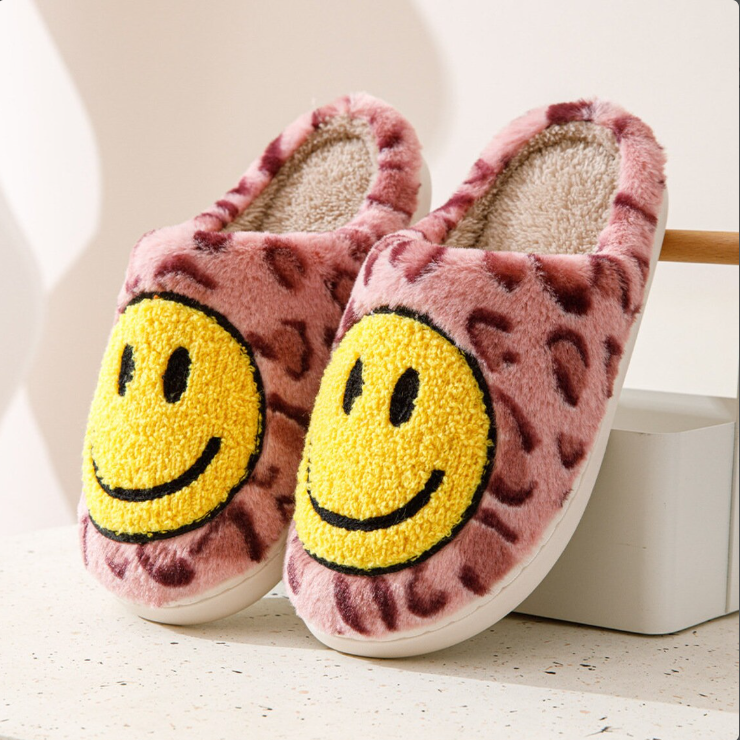 HappySlides™ - Faccina leopardo - Rosa chiaro - indoor slippers slippers slippers for men slippers for women - Concept Palermo