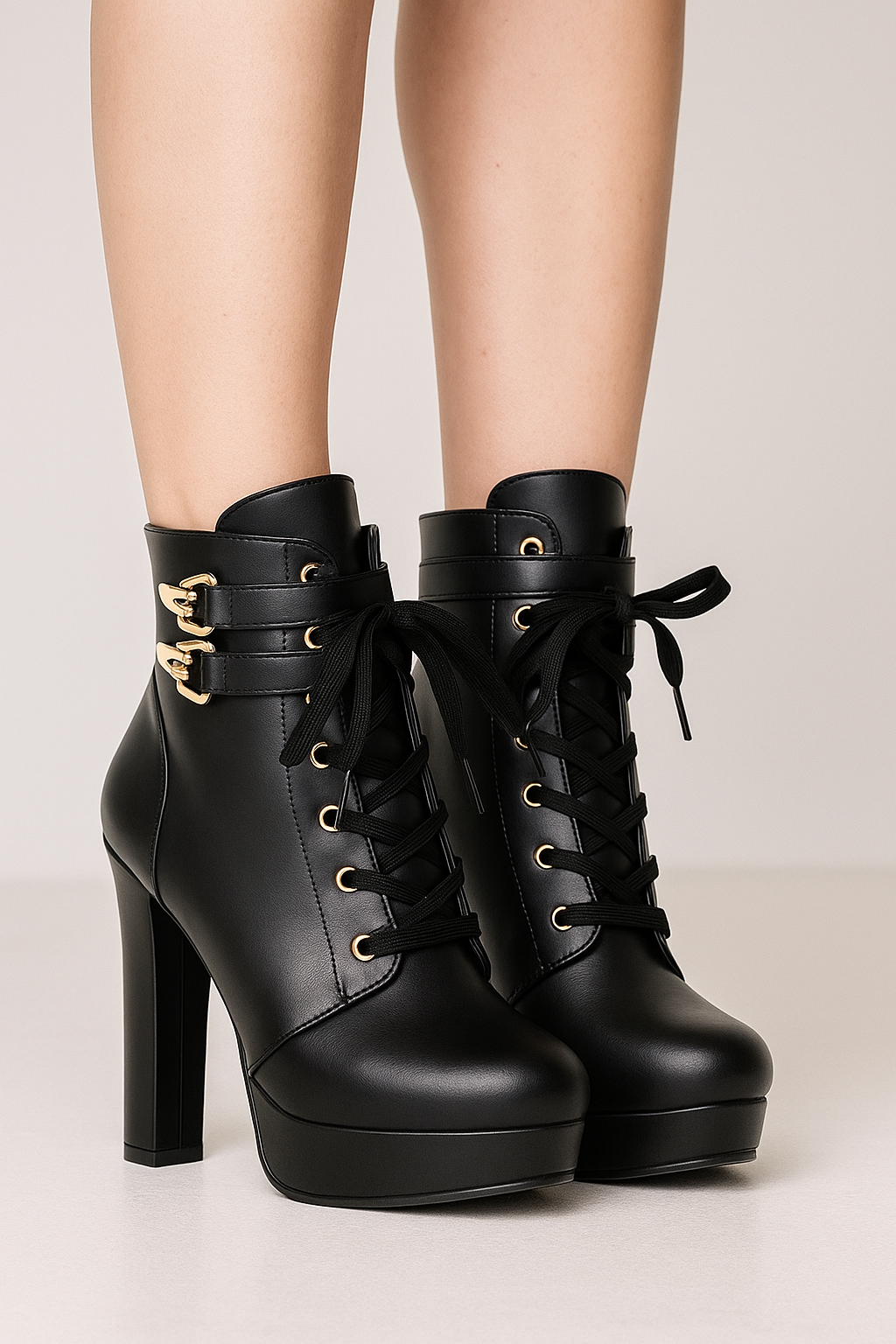 Grazia | Stivaletti alla Caviglia con Tacco Alto e Dettagli in Metallo - - BOOTS Boots & Shoes - Concept Palermo