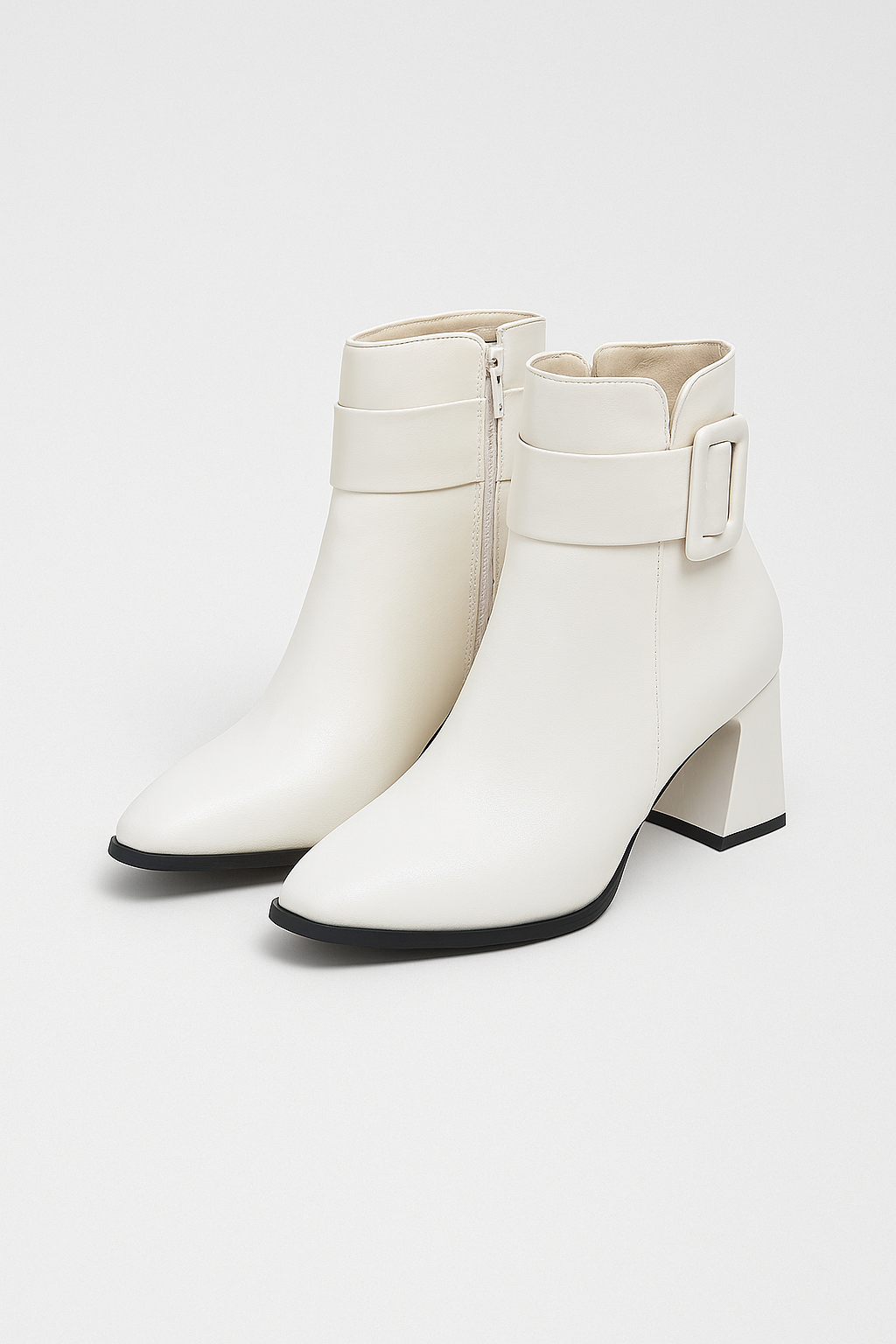 Layla | Stivaletti con Tacco Alto e Fibbia Regolabile - Bianco - BOOTS Boots & Shoes shoes shoes for women shoes woman Shoes women womens shoes - Concept Palermo