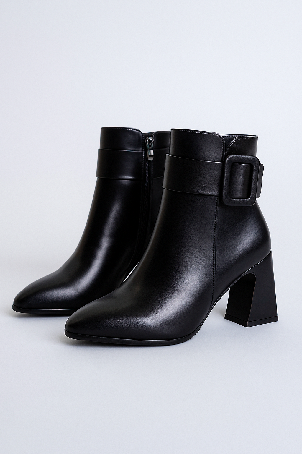 Layla | Stivaletti con Tacco Alto e Fibbia Regolabile - Nero - BOOTS Boots & Shoes shoes shoes for women shoes woman Shoes women womens shoes - Concept Palermo