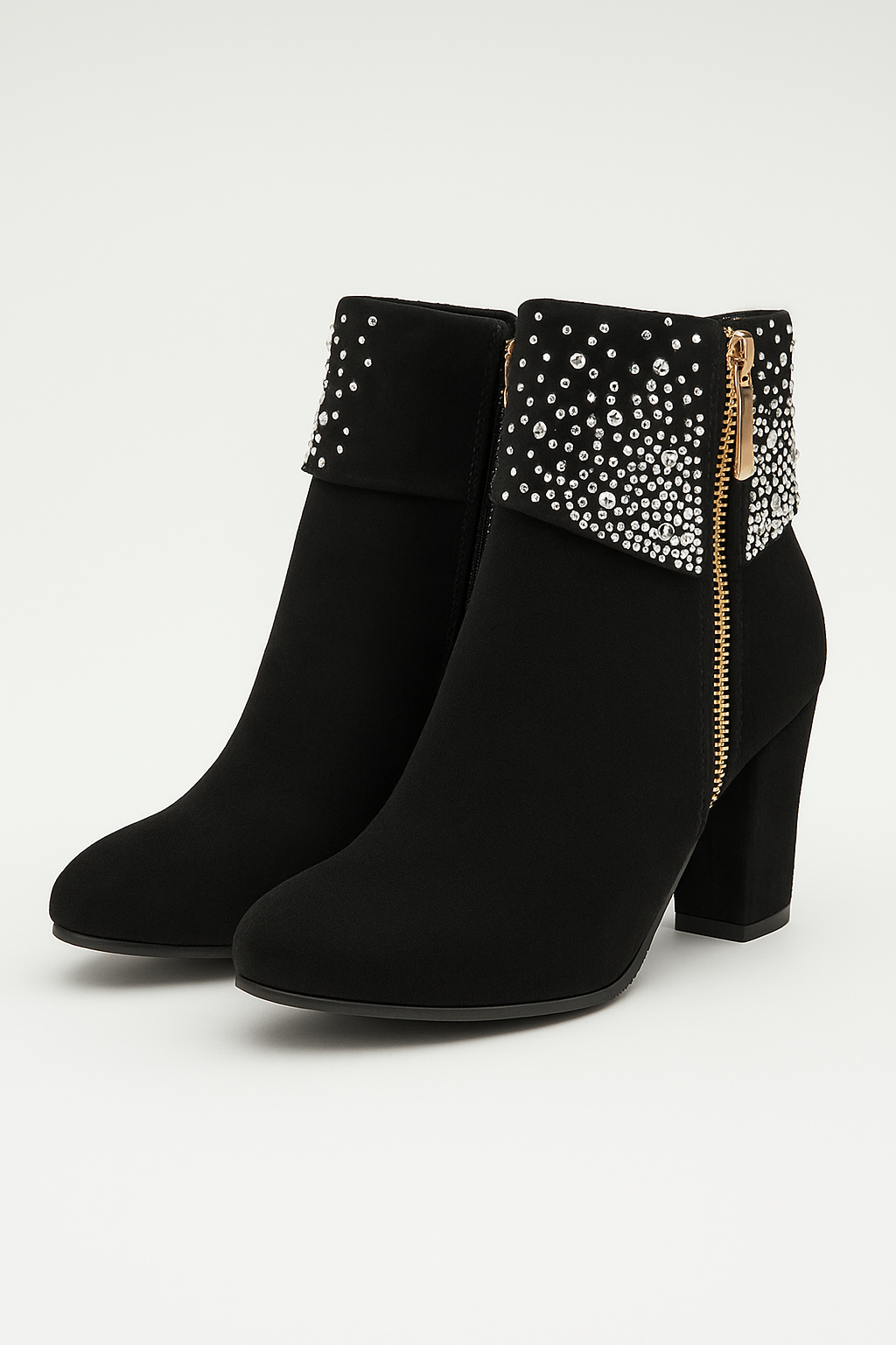 Willow | Stivaletti con Tacco Alto e Dettagli in Strass - Nero - BOOTS Boots & Shoes shoes shoes for women shoes woman Shoes women woman shoes summer 2025 - Concept Palermo