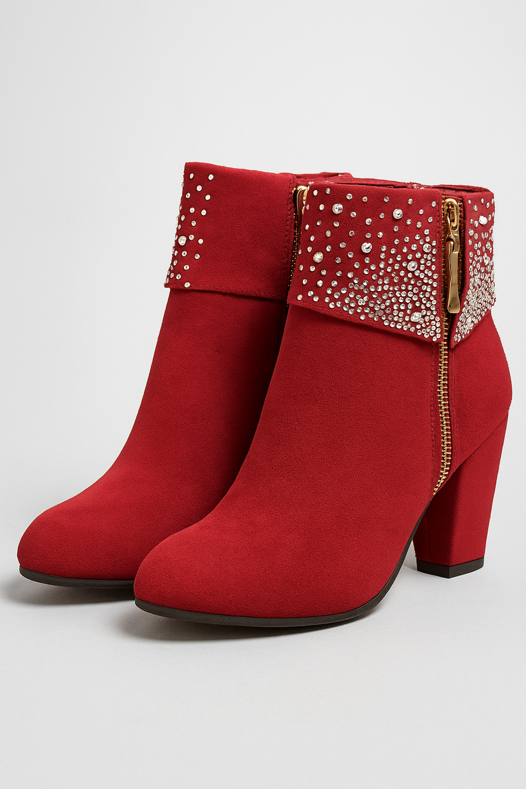 Willow | Stivaletti con Tacco Alto e Dettagli in Strass - Rosso - BOOTS Boots & Shoes shoes shoes for women shoes woman Shoes women woman shoes summer 2025 - Concept Palermo
