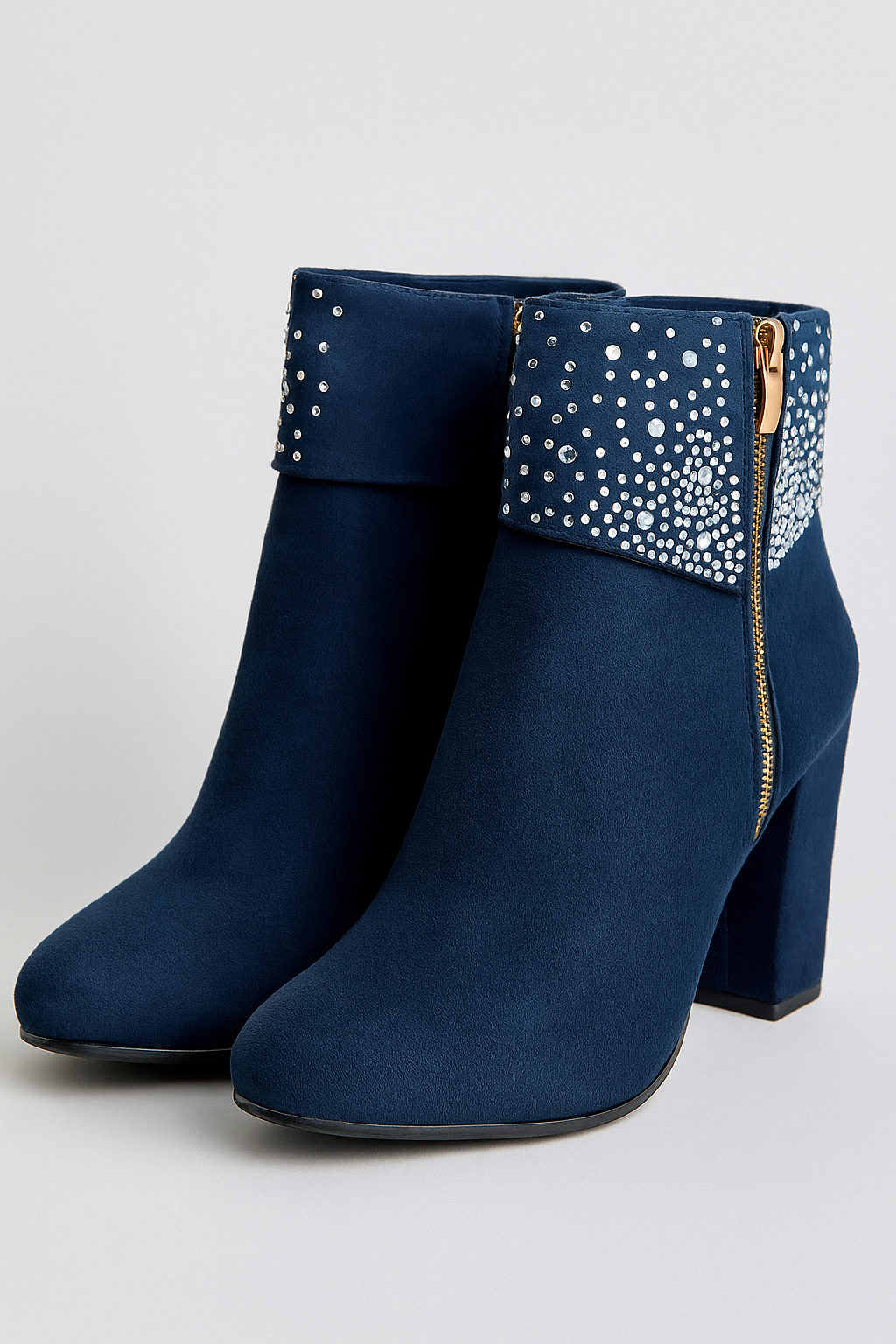 Willow | Stivaletti con Tacco Alto e Dettagli in Strass - Blu - BOOTS Boots & Shoes shoes shoes for women shoes woman Shoes women woman shoes summer 2025 - Concept Palermo