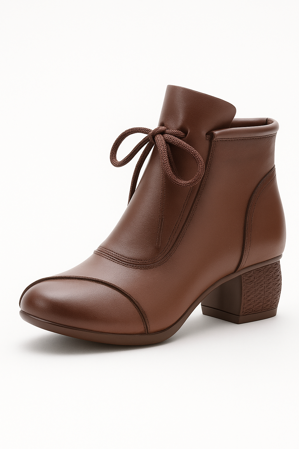 Ella | Stivaletti Estivi con Lacci e Design Traforato - Marrone Inverno - BOOTS Boots & Shoes shoes shoes for women shoes woman Shoes women - Concept Palermo