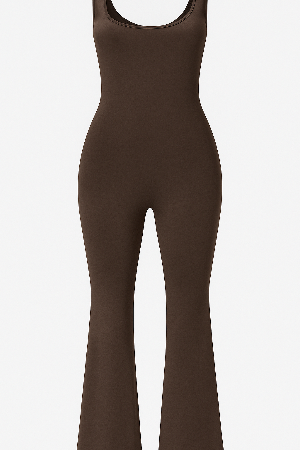 Nora | Tuta Sportiva a Zampa Senza Maniche a Compressione - Marrone - 12/28/2024 jumpsuit Summer/Jumpsuit - Concept Palermo