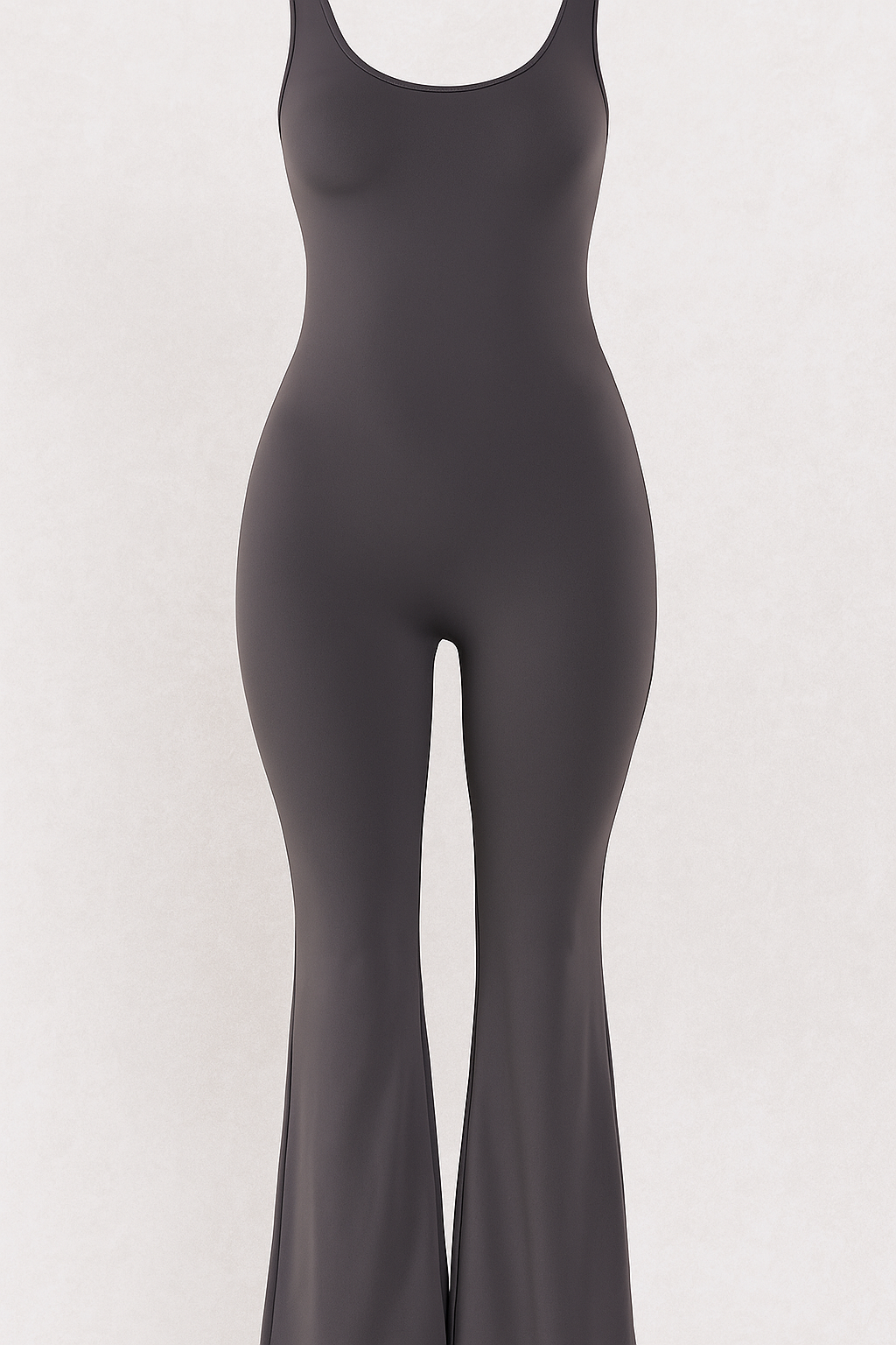 Nora | Tuta Sportiva a Zampa Senza Maniche a Compressione - Grigio - 12/28/2024 jumpsuit Summer/Jumpsuit - Concept Palermo