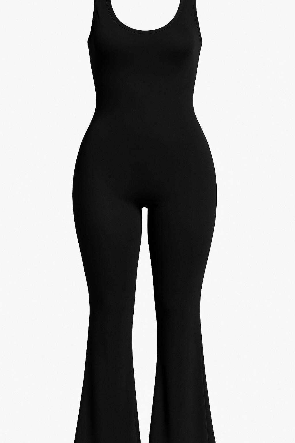 Nora | Tuta Sportiva a Zampa Senza Maniche a Compressione - Nero - 12/28/2024 jumpsuit Summer/Jumpsuit - Concept Palermo