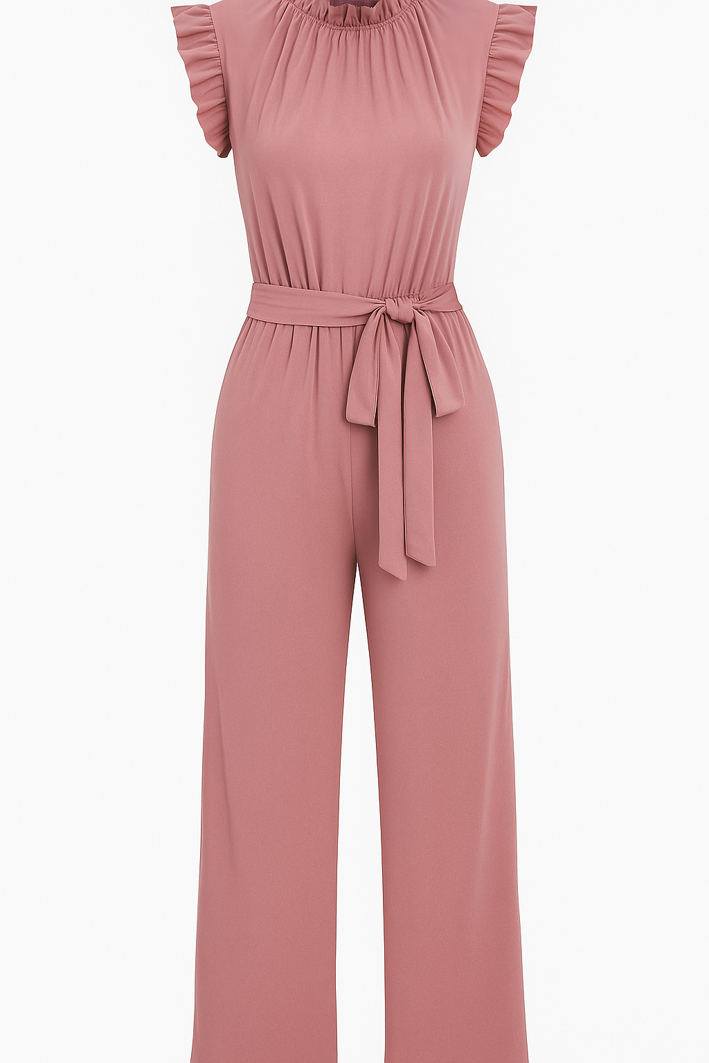 Natalie | Elegante con Maniche Volant e Cintura in Vita - Rosa - 12/28/2024 Summer/Jumpsuit - Concept Palermo