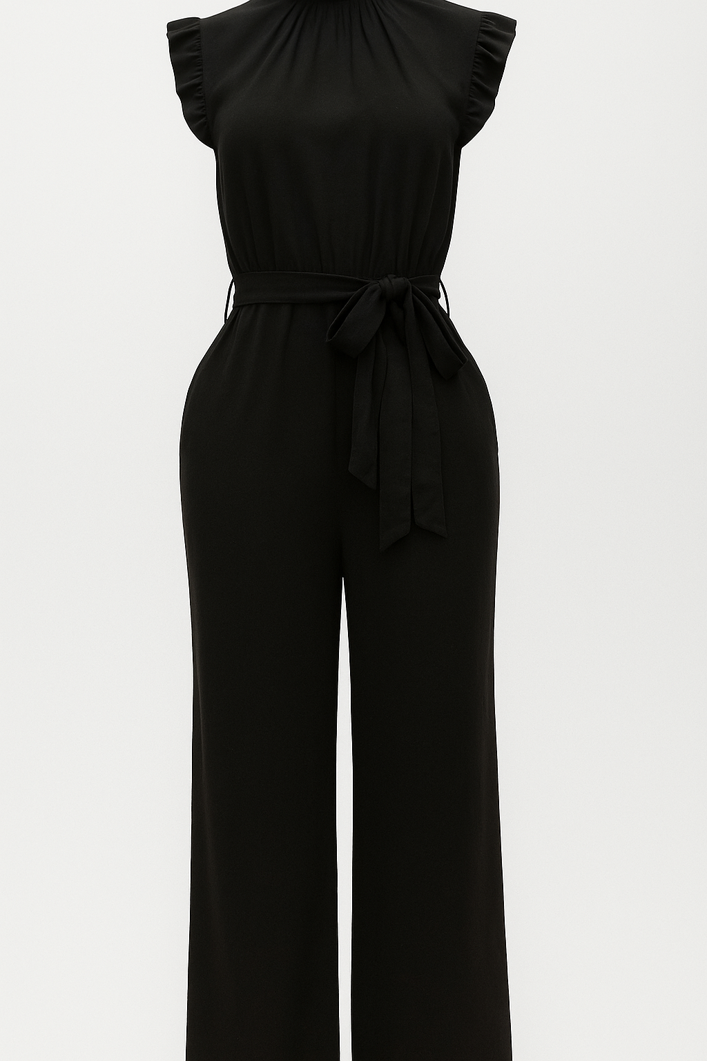 Natalie | Elegante con Maniche Volant e Cintura in Vita - Nera - 12/28/2024 Summer/Jumpsuit - Concept Palermo