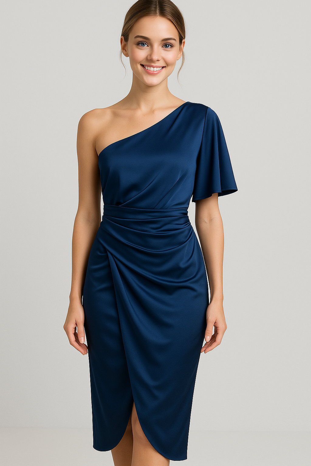 Eveline | Abito Monospalla in Raso con Spacco Elegante - - +5 elegant dresses elegant_dresses-ai GOOD OLD Summer/Dresses trendy dress women's dress - Concept Palermo