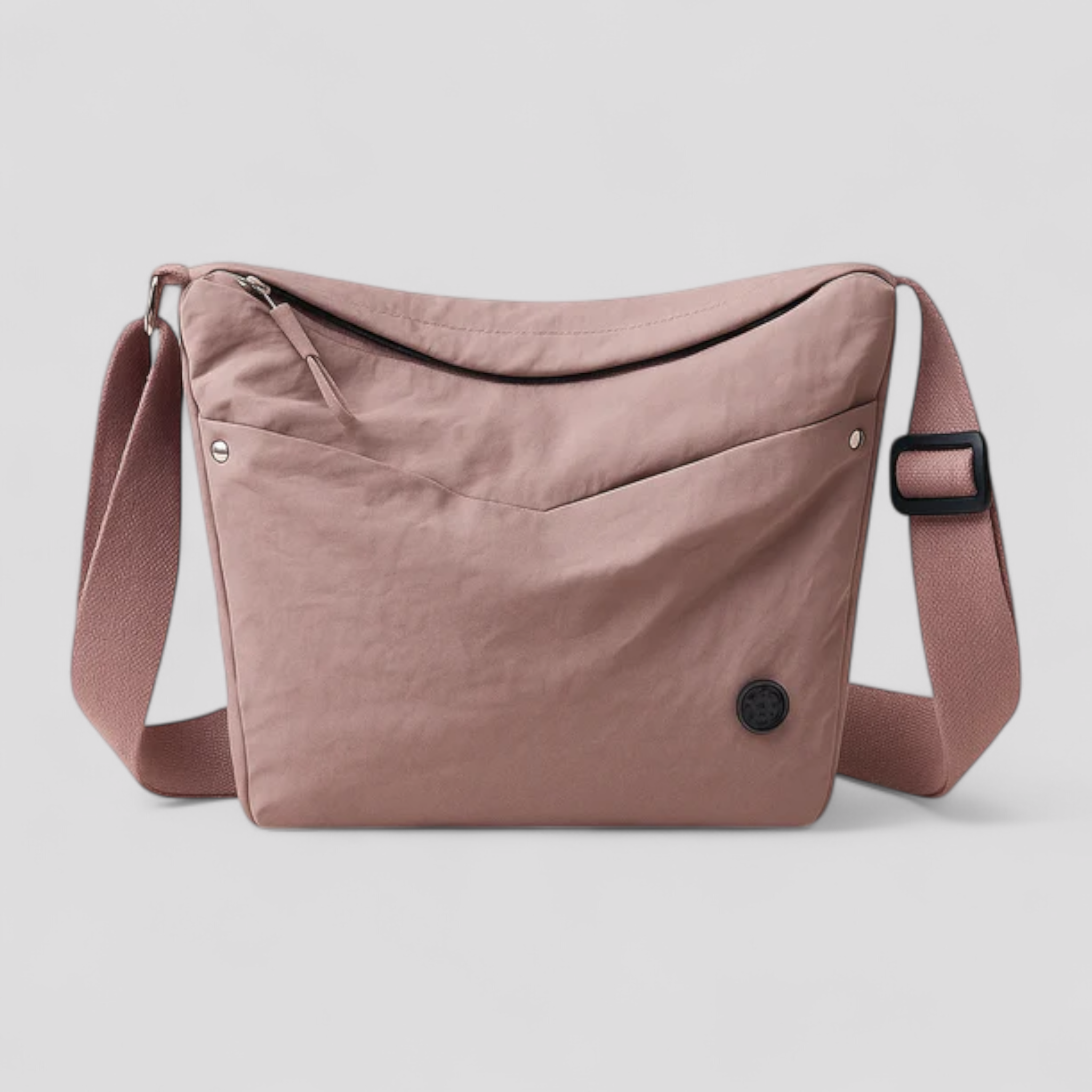 Sara | Borsa a Tracolla Donna in Nylon Impermeabile, Capiente e Fashion - Porpora - bag Bags Shoulder Bags women bags - Concept Palermo