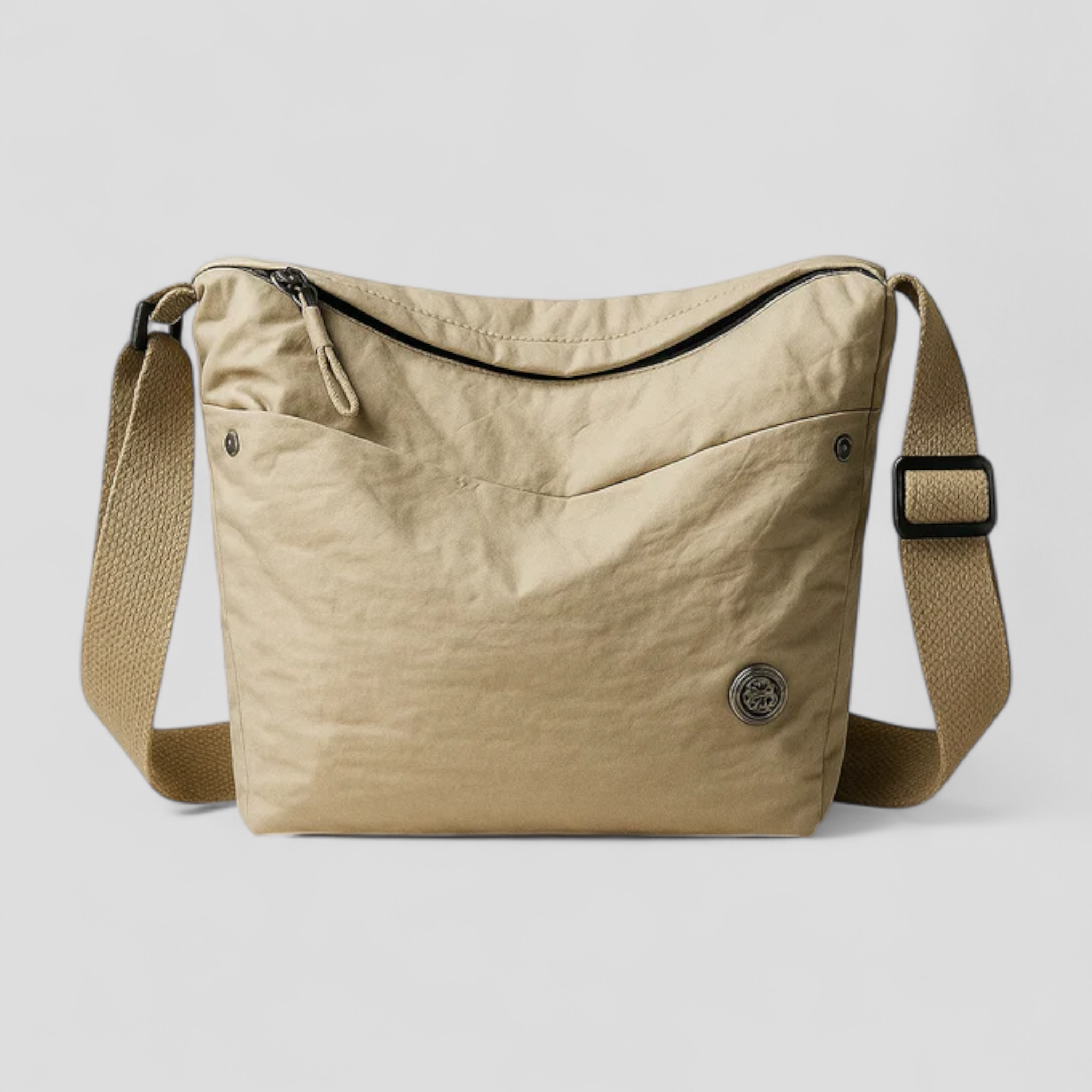 Sara | Borsa a Tracolla Donna in Nylon Impermeabile, Capiente e Fashion - Khaki - bag Bags Shoulder Bags women bags - Concept Palermo