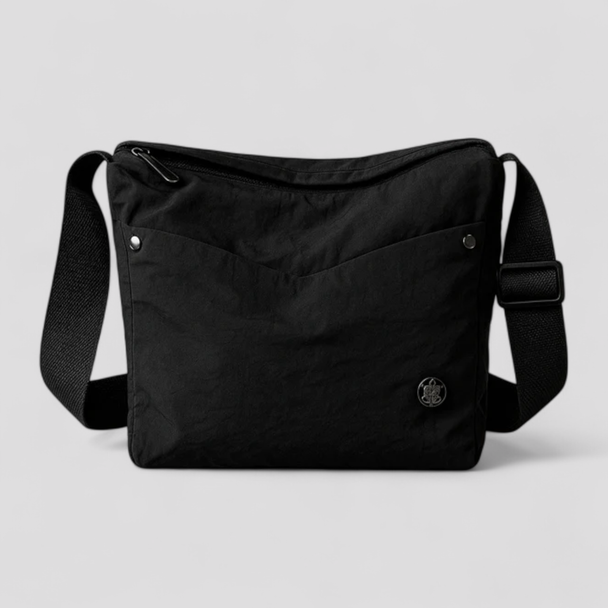 Sara | Borsa a Tracolla Donna in Nylon Impermeabile, Capiente e Fashion - Nero - bag Bags Shoulder Bags women bags - Concept Palermo
