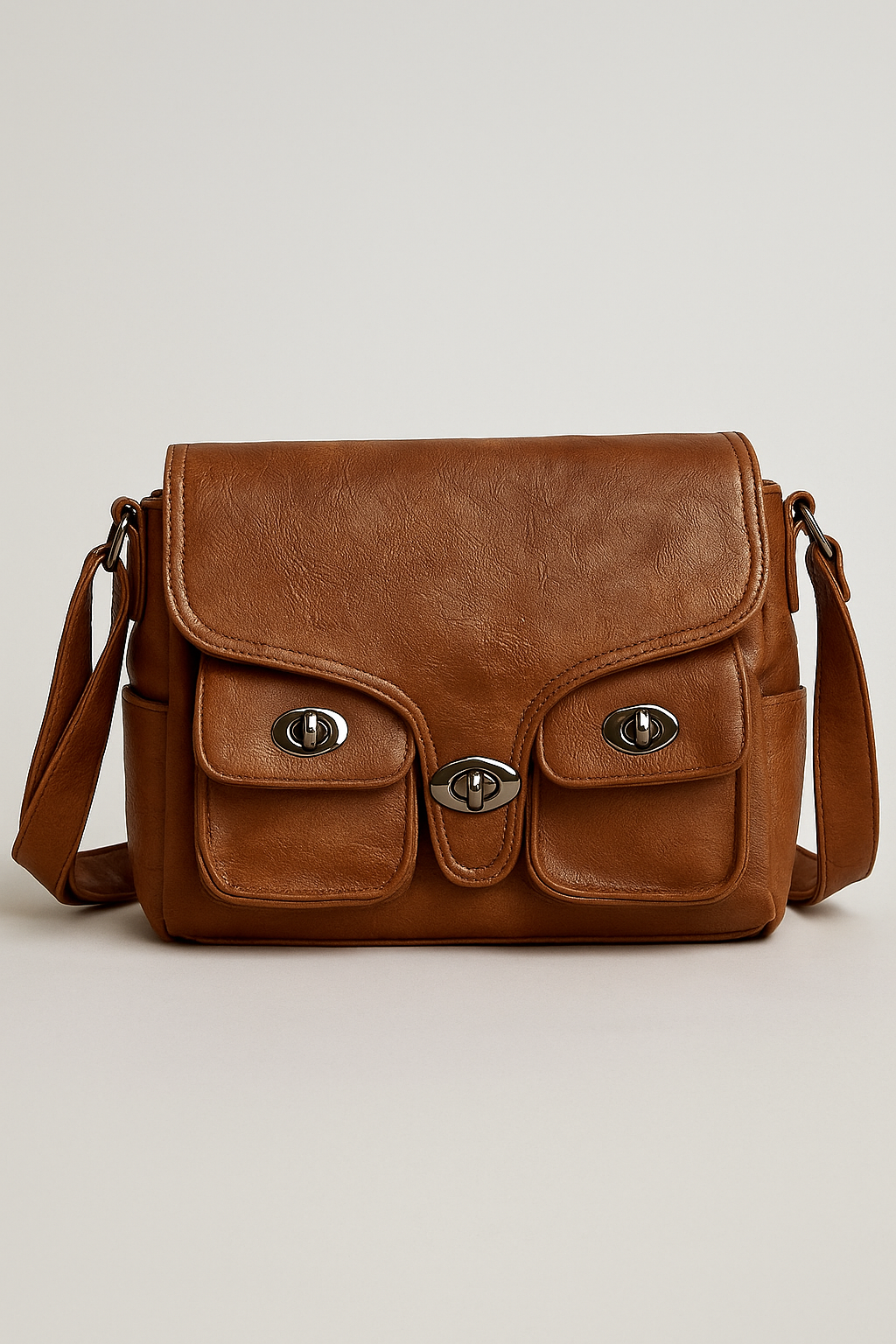Amara | Borsa Elegante in Pelle PU Retrò - Colore caramello - Bags Shoulder Bags women bags - Concept Palermo