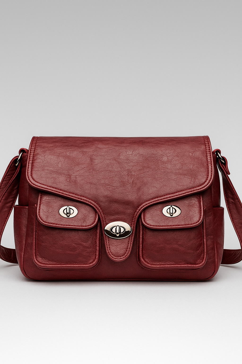 Amara | Borsa Elegante in Pelle PU Retrò - Borgogna - Bags Shoulder Bags women bags - Concept Palermo
