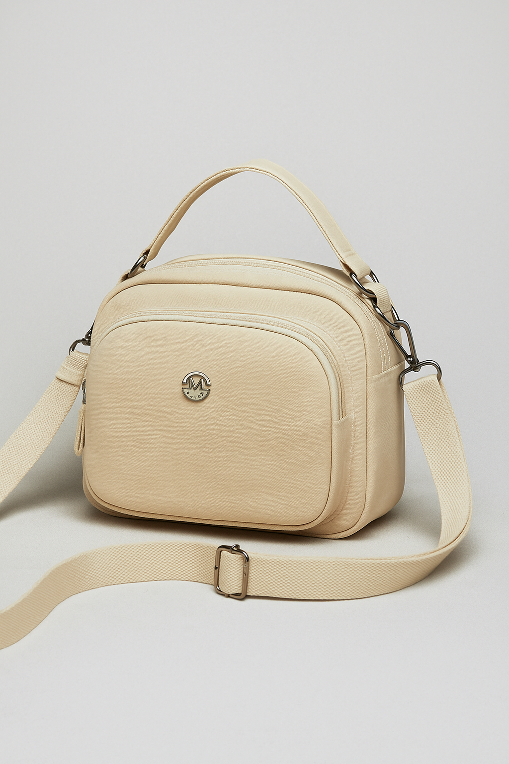Claire | Borsa a Tracolla in Nylon Leggera, Resistente e Stile Compatto - Beige (20cm< Lunghezza Max <30cm) - bag Bags handbags women bags Women's handbags - Concept Palermo