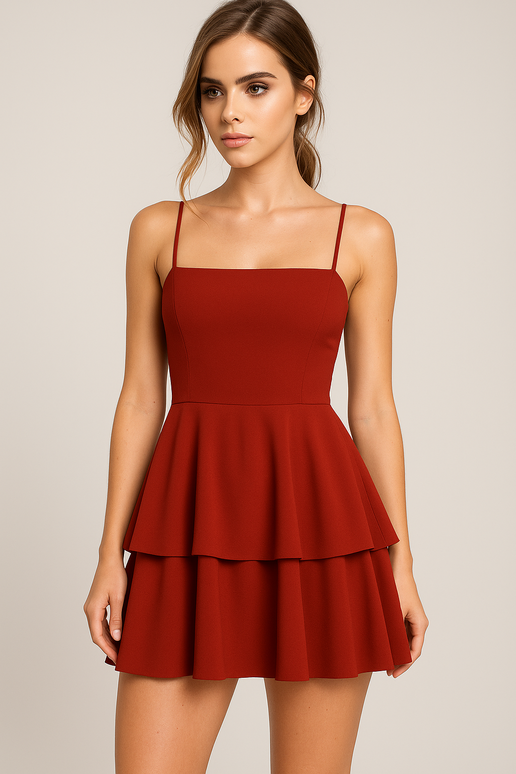 Sienna | Abito estivo corto con spalline a spaghetti e volant - - Frauen Kleider Summer women - Concept Palermo