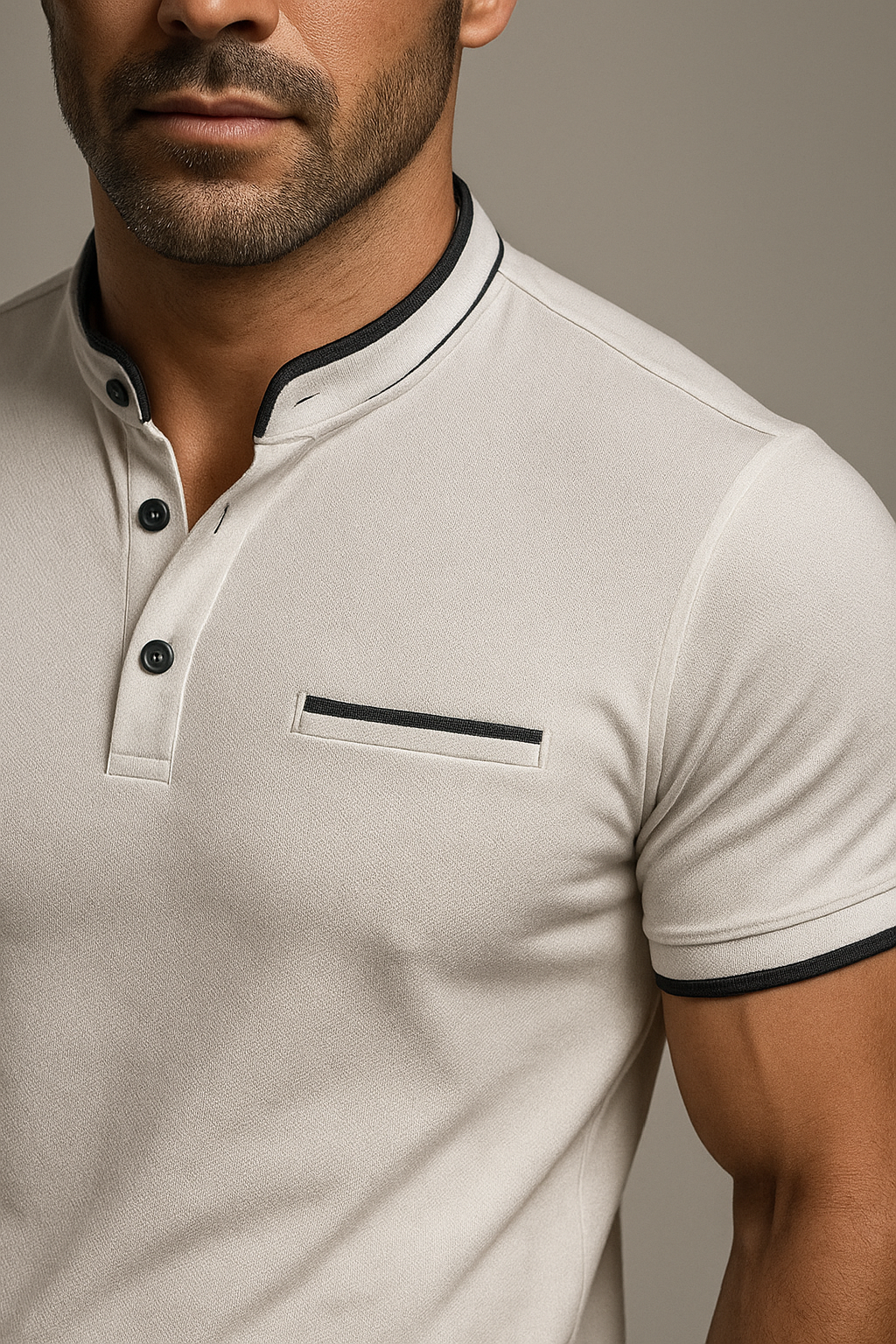 Logan | Polo da Uomo Slim Fit con Colletto alla Coreana - - men's polo men's polo shirt shirts & polos Shirts und Polos - Concept Palermo