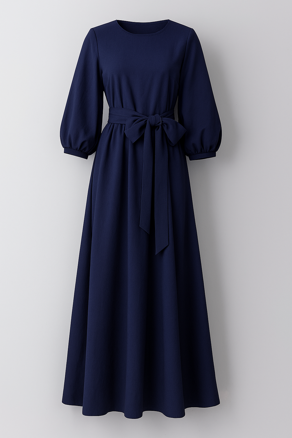 Clara | Maxi abito elegante con cintura - Blu marino - fashion Frauen Kleider langes Kleid - Concept Palermo