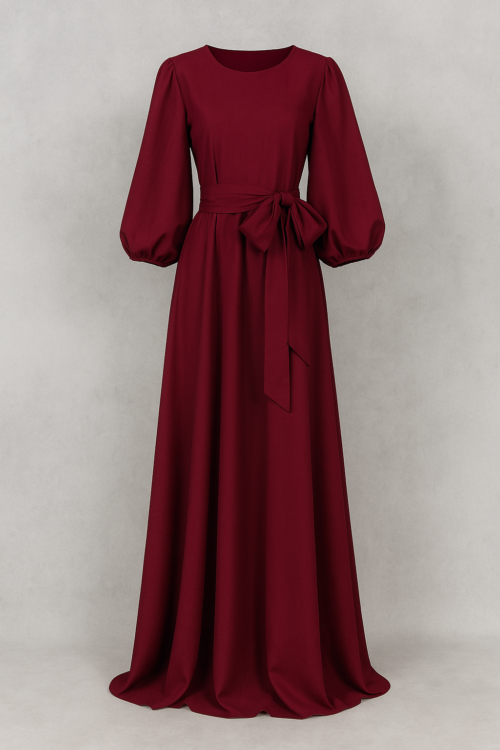 Clara | Maxi abito elegante con cintura - Borgogna - fashion Frauen Kleider langes Kleid - Concept Palermo