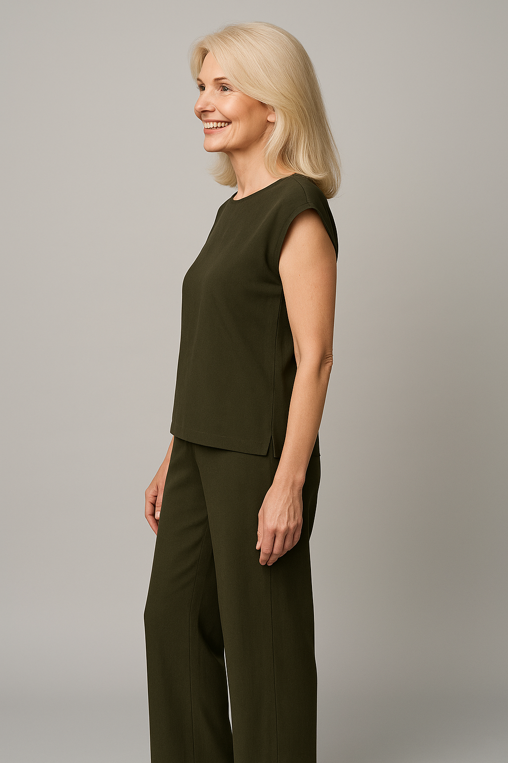 Abbey | Completo Donna Elegante Due Pezzi - - abbigliamento casual elegante blusa spalle scese completo due pezzi eleganza donna moda femminile outfit moda pantaloni ampi set sofisticato Silka leggero vestiti per ogni occasione - Concept Palermo