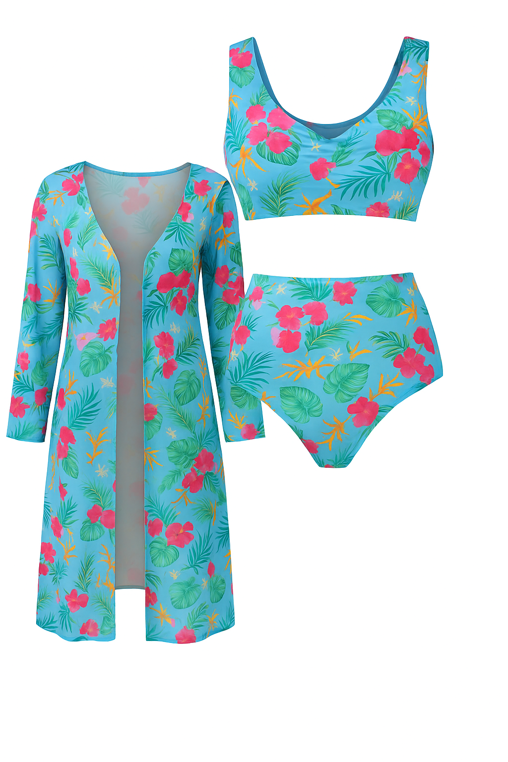Seville | Costumi Da Bagno Donna Tre Pezzi Colorati - Verde scuro - abbigliamento da mare costumi colorati costumi comodi costumi con copricostume costumi da bagno donna costumi da piscina costumi estivi costumi tre pezzi eleganti costumi da bagno set costumi da bagno - Concept Palermo