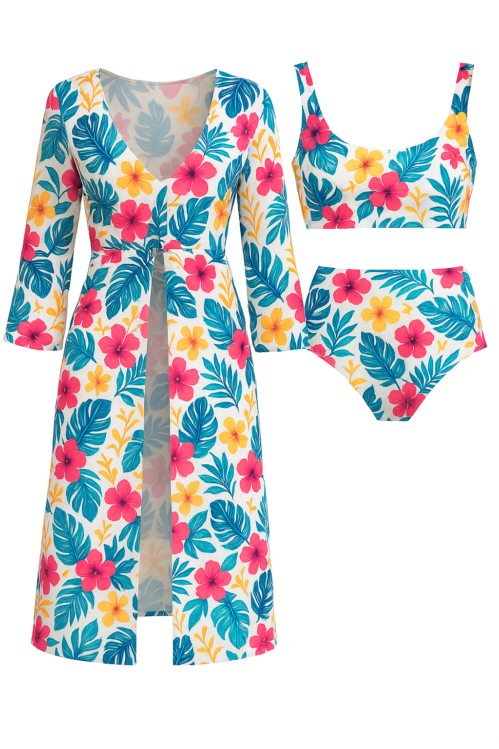 Seville | Costumi Da Bagno Donna Tre Pezzi Colorati - Blu cielo - abbigliamento da mare costumi colorati costumi comodi costumi con copricostume costumi da bagno donna costumi da piscina costumi estivi costumi tre pezzi eleganti costumi da bagno set costumi da bagno - Concept Palermo