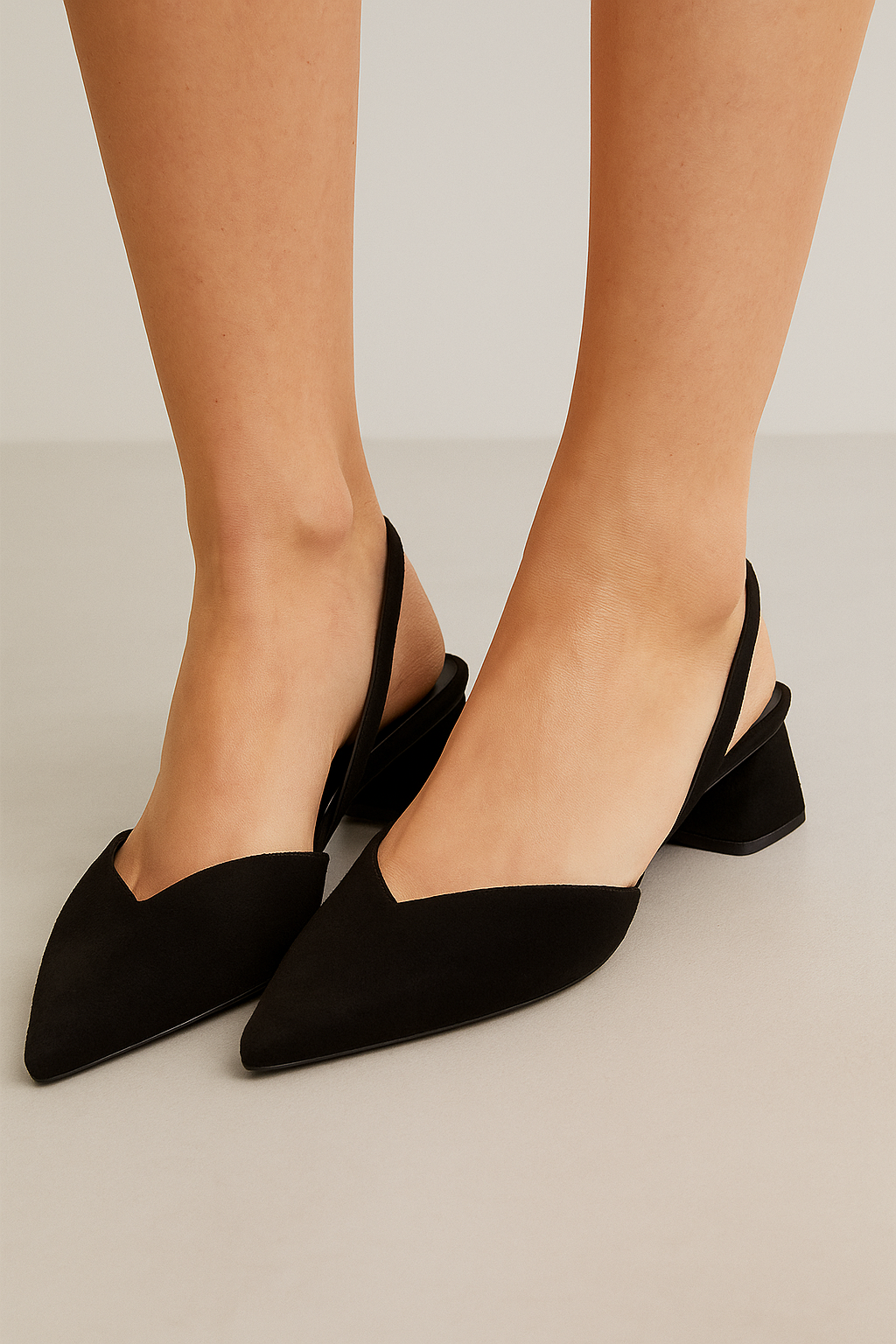 Matilda | Scarpe slingback eleganti con punta a forma di diamante e tacco blocco moderno - - Frauen Sandalen SPRING - Concept Palermo