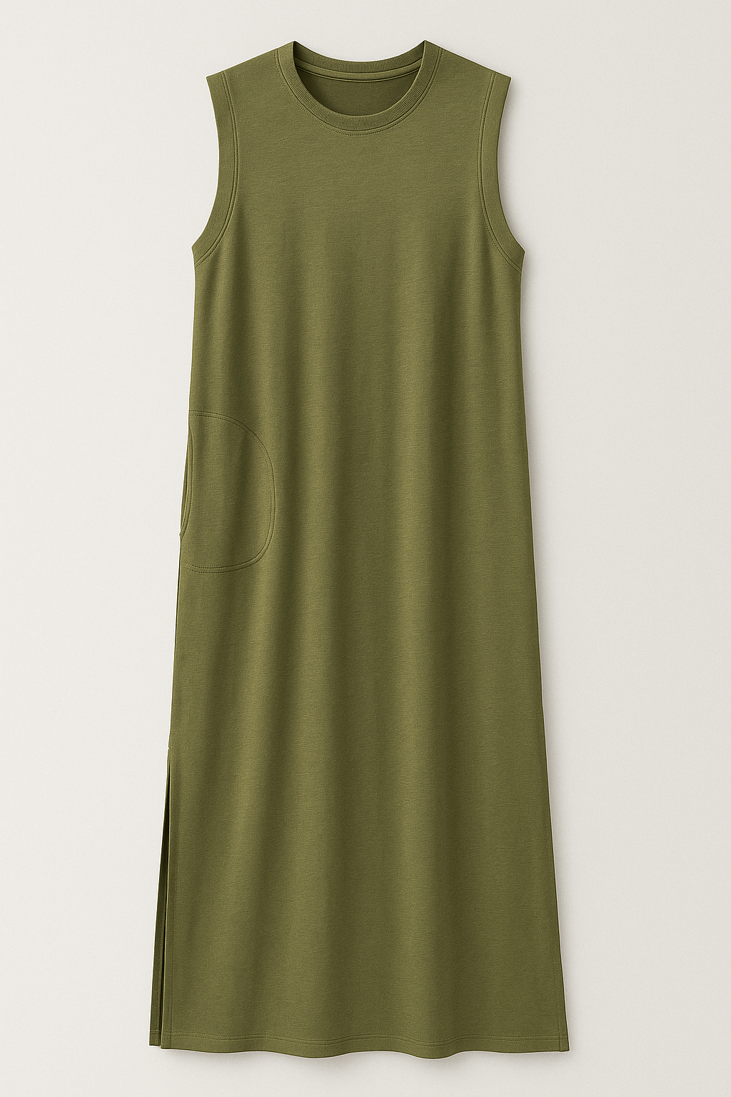 Phoebe | Gonna Lunga Estiva Casual con Spacco Donna - Verde Militare - abbigliamento casual abbigliamento versatile gonna comoda gonna con spacco gonna con tasche gonna estiva gonna leggera gonna lunga casuale moda estiva stile e comfort - Concept Palermo