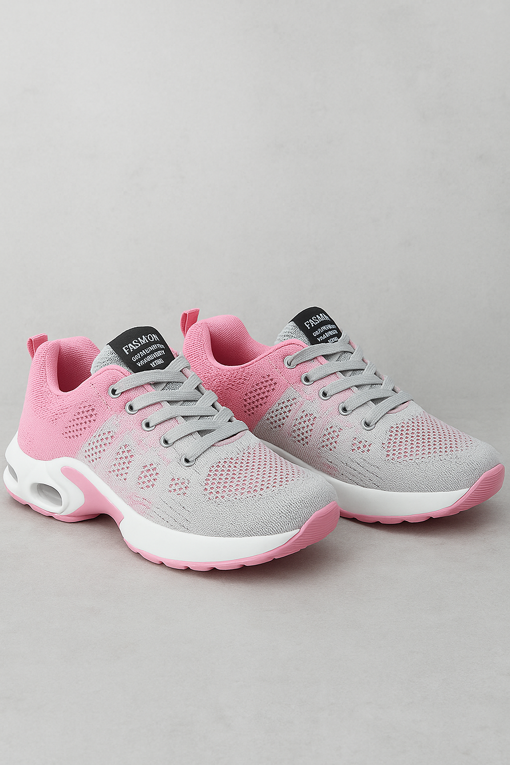 Irlandese | Sneakers da donna con suola con cuscinetto d'aria e rete traspirante - Rosa-grigio - shoes shoes woman WOMEN womens shoes - Concept Palermo