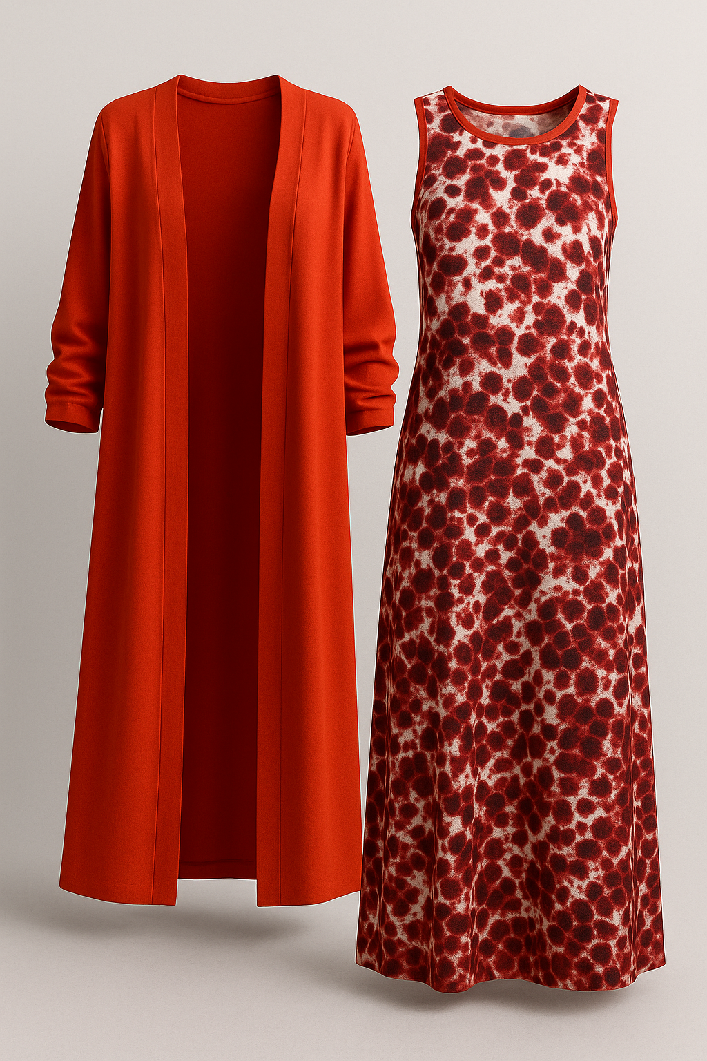 Laverne | Set Elegante Due Pezzi per Donna - Rosso - abbigliamento da viaggio abbigliamento versatile blazer leggero giacca elegante femminile moda femminile outfit comodo per donne set due pezzi set eleganti stile chic vestito morbido - Concept Palermo