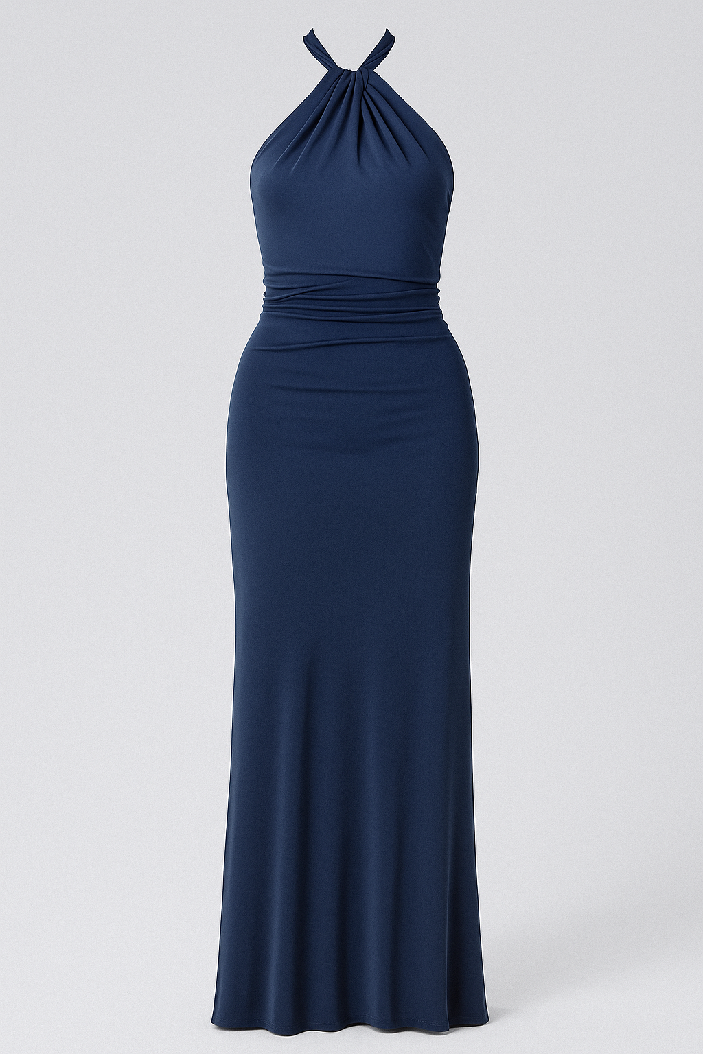 Isabel | Abito Maxi Elegante con Scollo All’Americana - Blu Navy - abbigliamento serale abito aderente abito maxi elegante look sofisticato moda donna outfit da matrimonio scollo all'americana stile elegante tessuto elasticizzato vestito da cerimonia - Concept Palermo