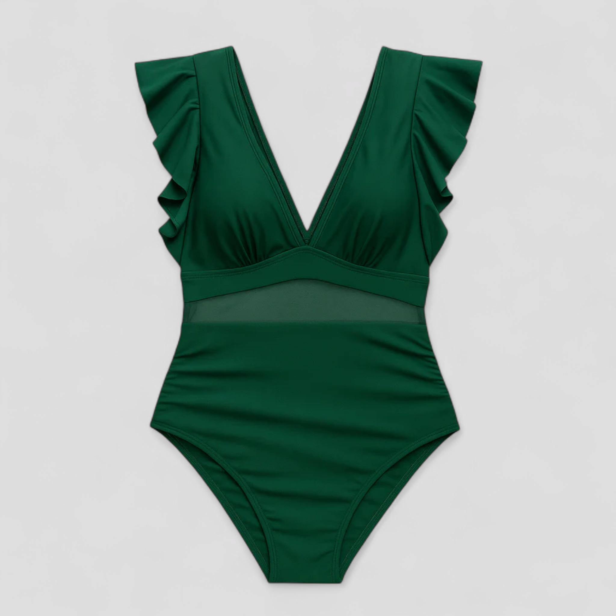 Melody | Costume Intero Sexy da Bagno Donna - Verde - bikini con dettagli in rete costume da bagno comodo costume da bagno donna costume da bagno lusinghiero costume da bagno moderno costume da bagno nero costume da bagno patchwork costume da bagno sexy costume intero con rete moda mare estate - Concept Palermo