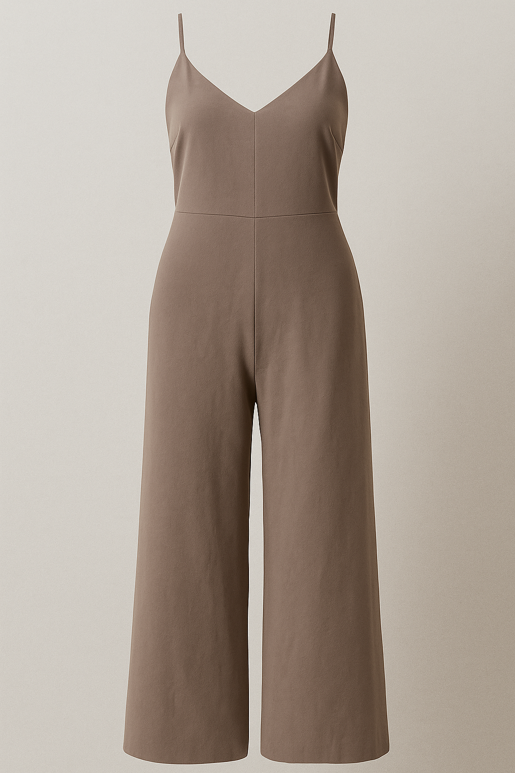 Maribel | Tuta Elegante Donna Senza Maniche - Moka - abito estivo completo elegante moda donna outfit versatile tuta casual tuta con zip tuta elegante tuta in poliestere tuta per eventi vestito senza maniche - Concept Palermo