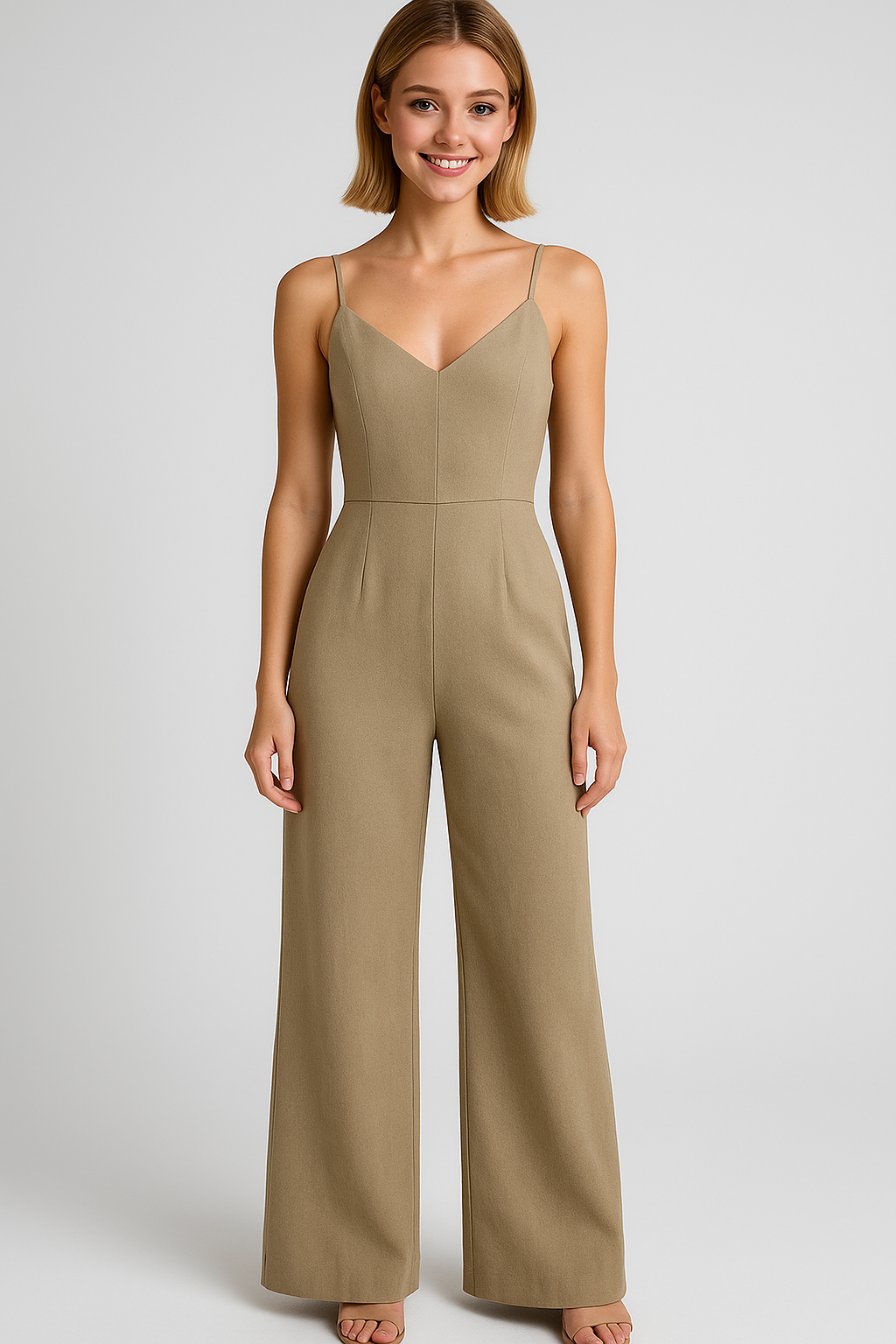 Maribel | Tuta Elegante Donna Senza Maniche - - abito estivo completo elegante moda donna outfit versatile tuta casual tuta con zip tuta elegante tuta in poliestere tuta per eventi vestito senza maniche - Concept Palermo