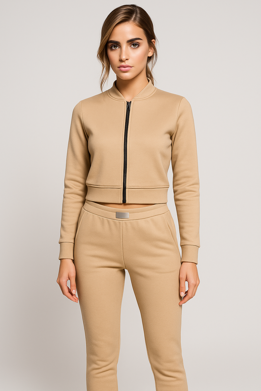 Visilisa | Completo sportivo da donna per tempo libero con giacca a zip e pantaloni jogger - - - Concept Palermo