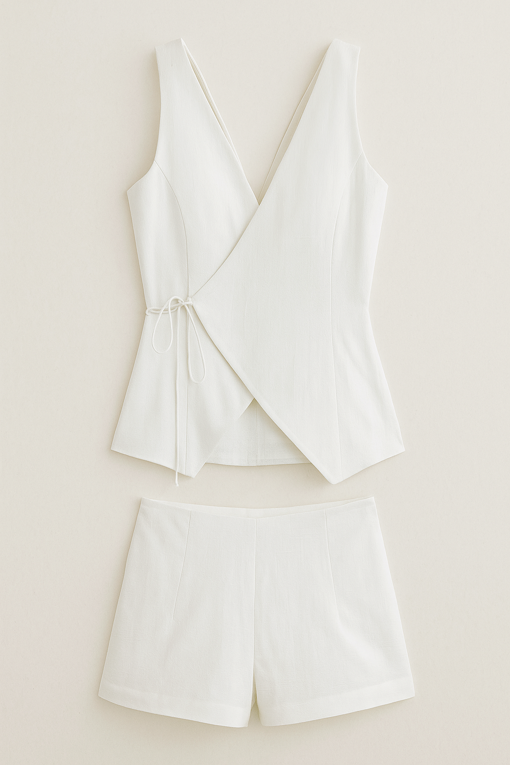 Carmen | Tuta senza maniche con tie-dye per donna - Bianco - day dresses fashion occasion: going out fashion style: feminine fashion style: modest feminine - Concept Palermo
