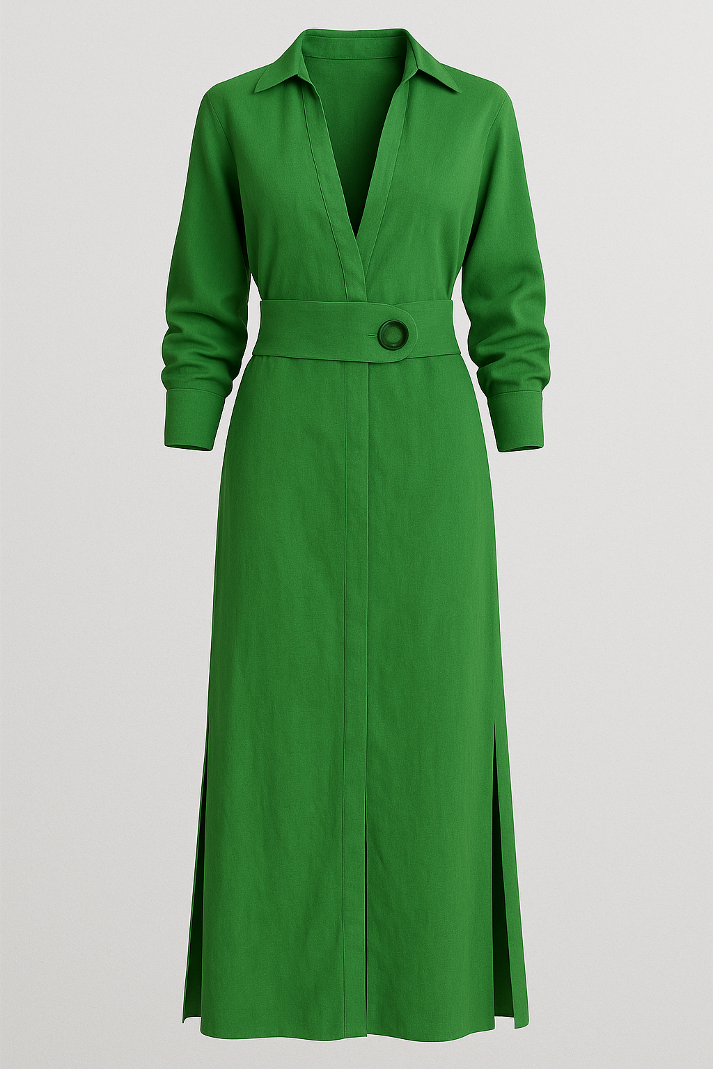 Maggie | Abito Maxi Elegante con Scollatura a V per Donna - Verde - abito lungo elegante abito lungo scollatura a V abito maxi eleganza abito traspirante abito versatile occasioni look raffinato estate maxi dress estate moda estiva chic vestito estivo donna vestito senza maniche - Concept Palermo