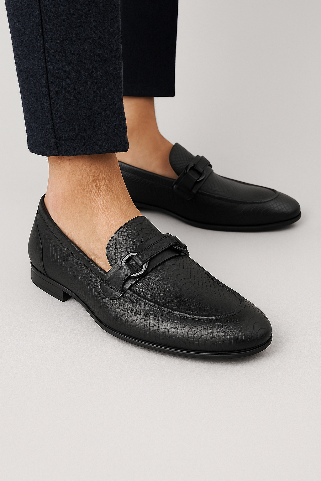 Carter | Elegant uomo Loafer in pelle con motivo scagliette - - Occasion:Formal shoes Shoes men - Concept Palermo