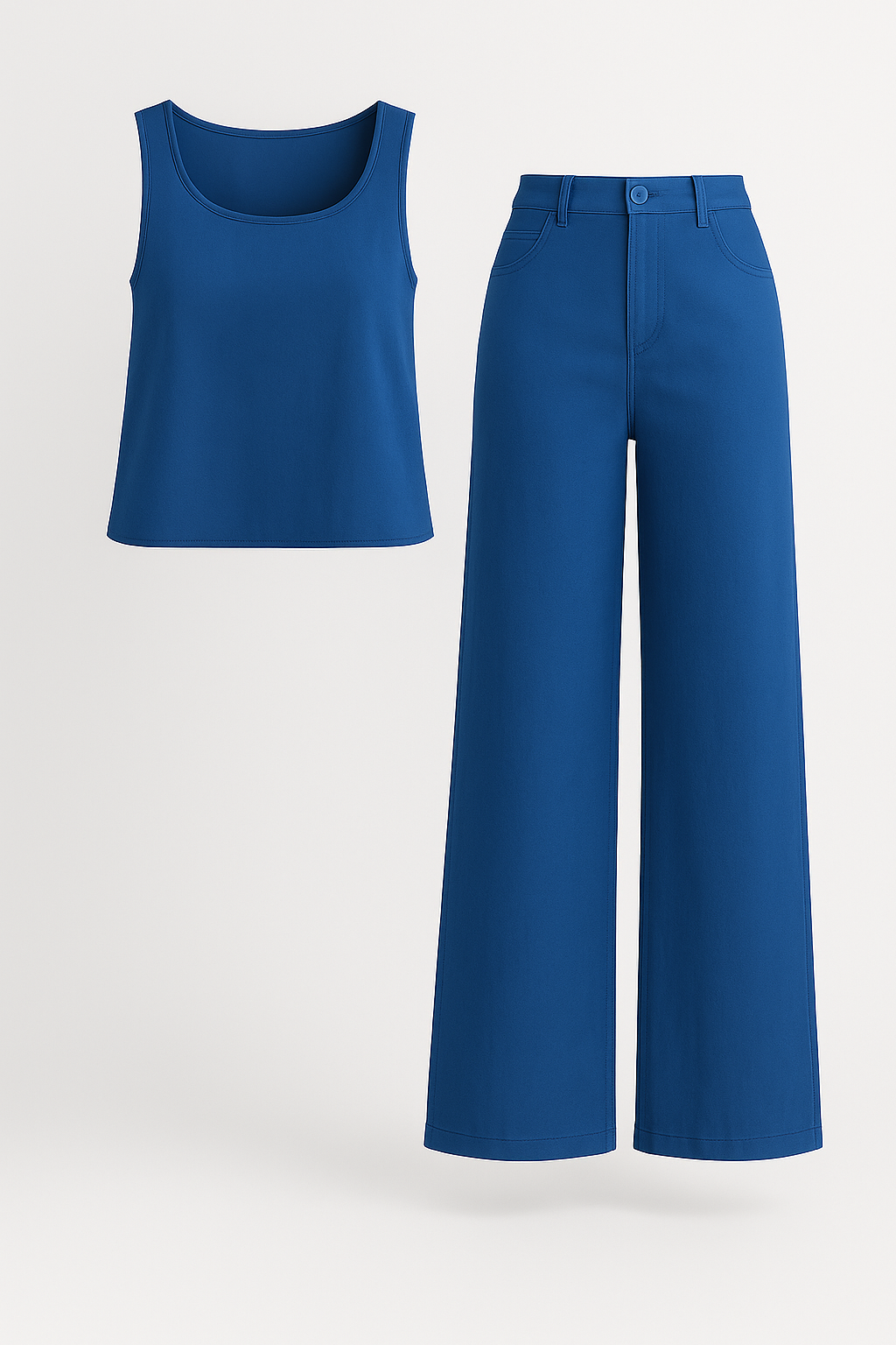 Lydia | Completo Boho Femminile Due Pezzi Estivo - Blu scuro - abbigliamento boho abbigliamento casual completo boho completo estivo look estivo outfit estivo set a due pezzi stile bohemien tessuto traspirante vestito estivo - Concept Palermo