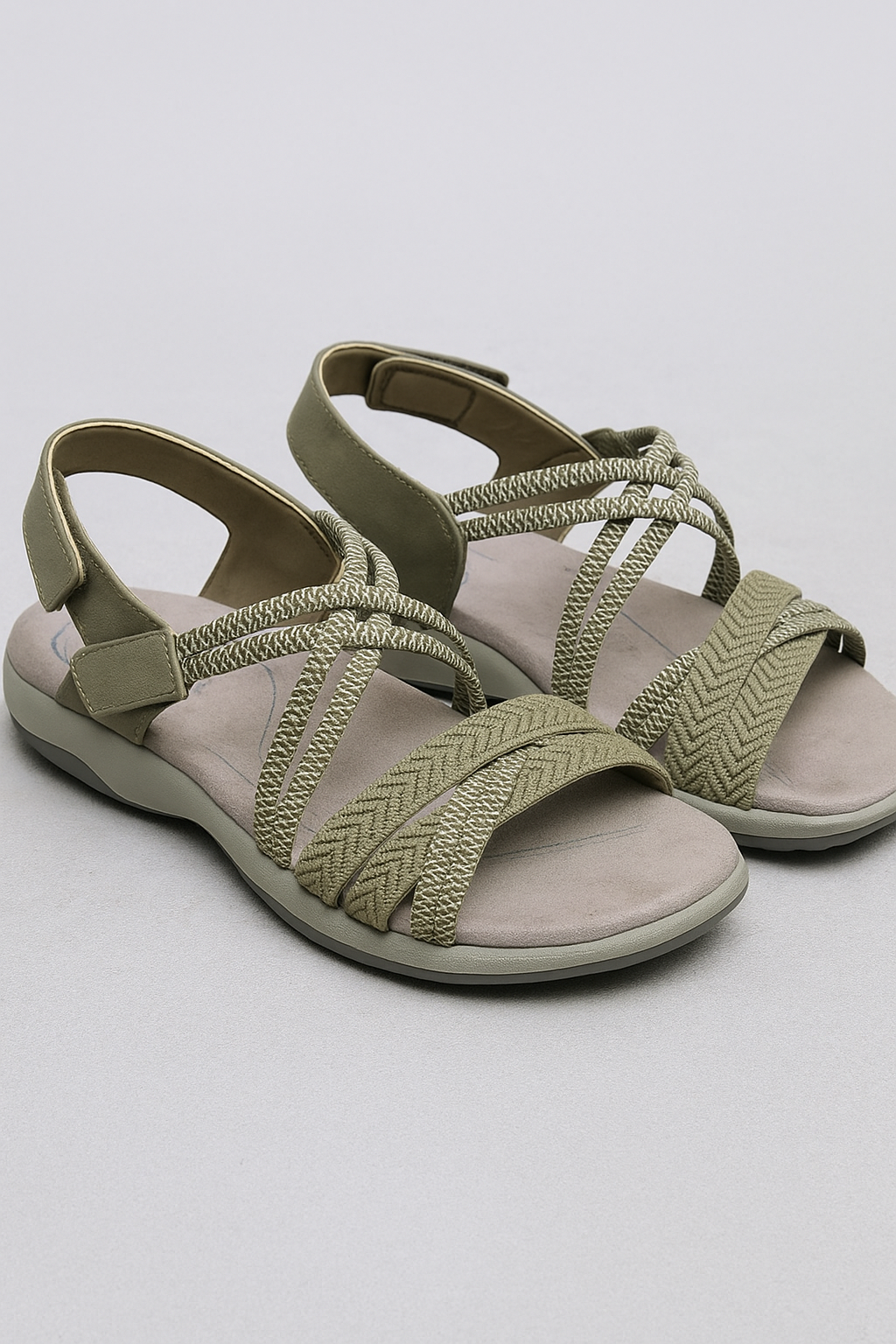 Corinne | sandali da passeggio casual all'aperto per donna con cinturini regolabili - Verde - Sandals women - Concept Palermo