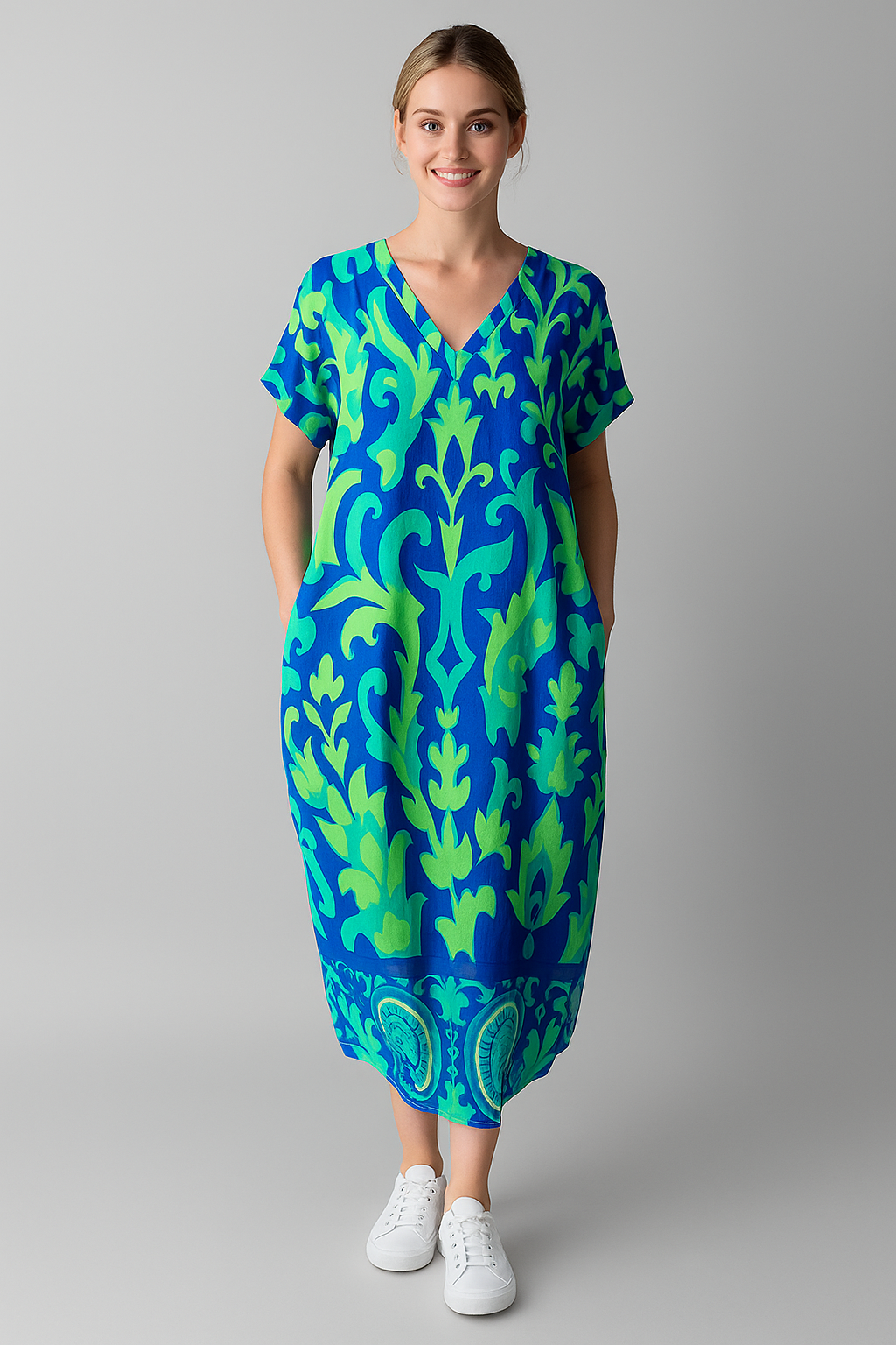 Nova | Abito Donna Elegante con Stampa Floreale - - abito elegante abito floreale abito leggero abito romantico abito senza maniche abito versatile eleganza femminile moda boho-chic vestito da cerimonia vestito primaverile - Concept Palermo