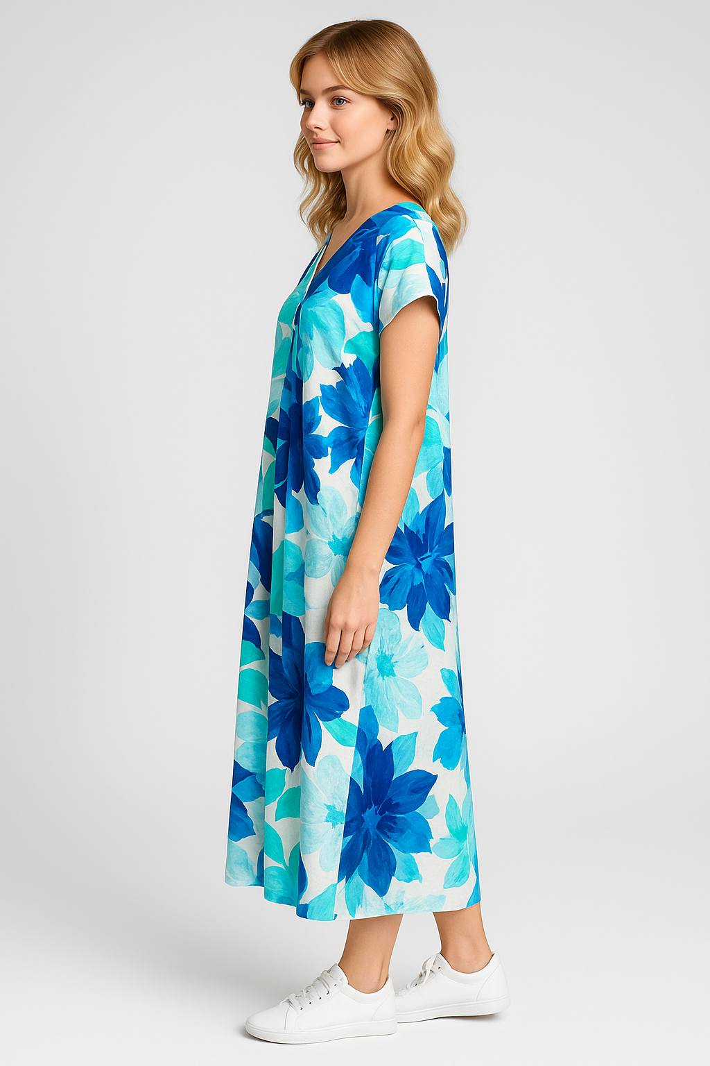 Nova | Abito Donna Elegante con Stampa Floreale - - abito elegante abito floreale abito leggero abito romantico abito senza maniche abito versatile eleganza femminile moda boho-chic vestito da cerimonia vestito primaverile - Concept Palermo