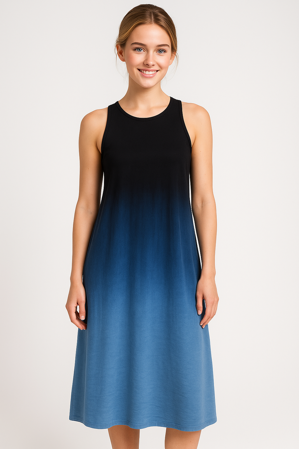 Mirriam | Abito Donna Estivo Senza Maniche A-Linea - - abito A-Line abito casual abito da viaggio abito estivo abito midi abito senza maniche comfort estivo moda estiva moda femminile stile elegante - Concept Palermo