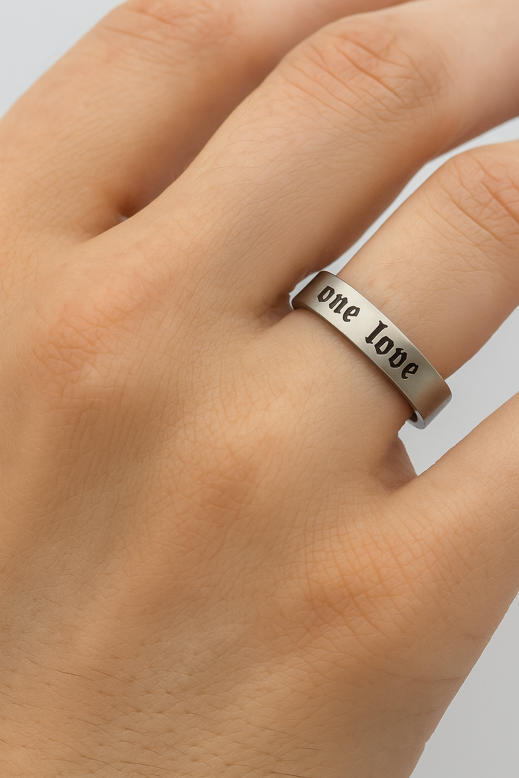 One Love | Anello in acciaio inossidabile con incisione - - couple ring Ring women ring - Concept Palermo