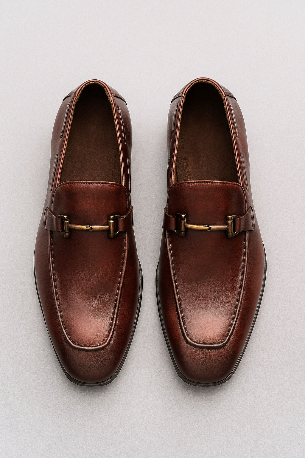 Gavin| Mocassini classici in pelle da uomo marroni con anello decorativo - - Men's Shoes Shoes - Concept Palermo