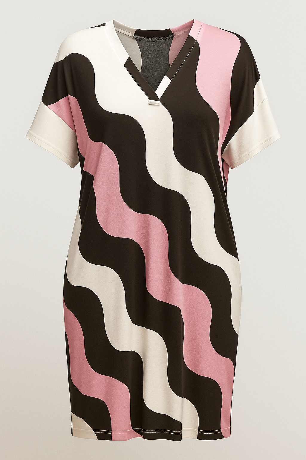 Lacey | Abito Donna Elegante con Décolleté a V - Rosa - abito blu abito corto abito elegante abito facile da mantenere abito femminile abito rosa abito verde décolleté a V vestito per occasioni speciali vestito versatile - Concept Palermo