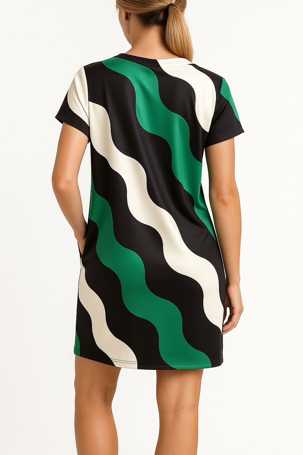 Lacey | Abito Donna Elegante con Décolleté a V - - abito blu abito corto abito elegante abito facile da mantenere abito femminile abito rosa abito verde décolleté a V vestito per occasioni speciali vestito versatile - Concept Palermo