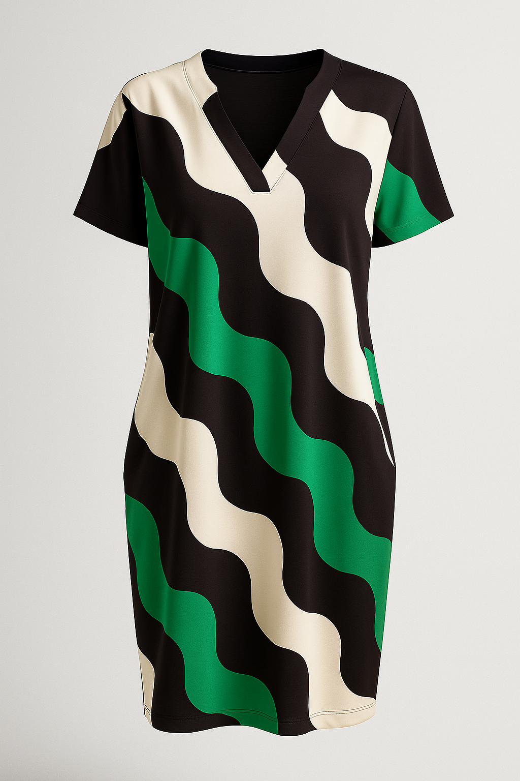 Lacey | Abito Donna Elegante con Décolleté a V - Verde - abito blu abito corto abito elegante abito facile da mantenere abito femminile abito rosa abito verde décolleté a V vestito per occasioni speciali vestito versatile - Concept Palermo