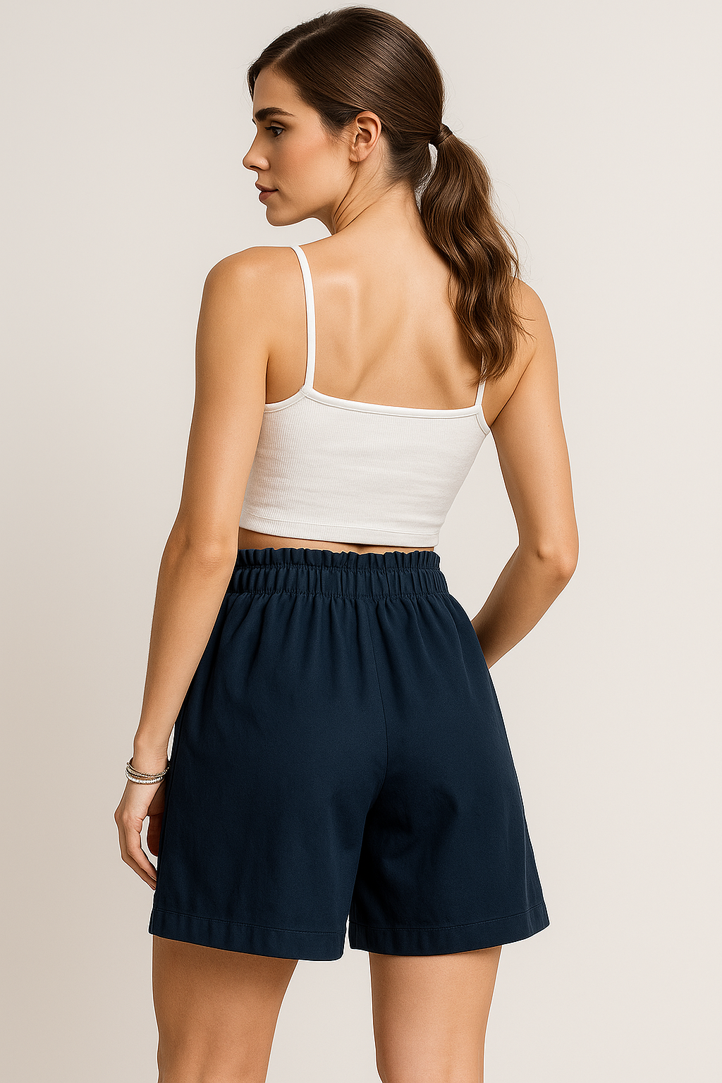 Arabella | Shorts da donna con bottone e gamba larga - - Frauen hextom Hosen & Shorts Loose hose Summer shorts Wide leg hose - Concept Palermo